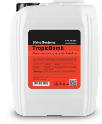 SS1047 Shine Systems TropicBomb - автошампунь для ручной мойки, 5 л
