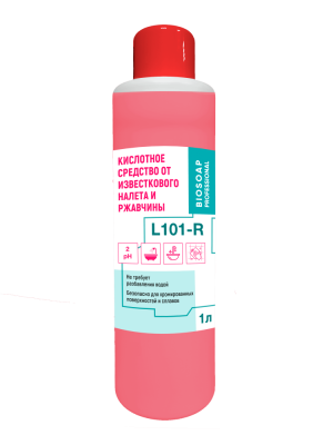 9040501 АиС BIOSOAP L101-R Кислотное средство от известкового налета и ржавчины (1л)(упак.12 шт)