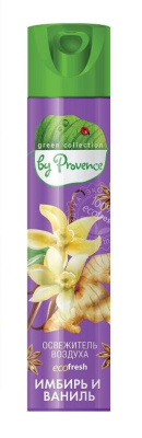 PR035 Освежитель воздуха в аэрозольной упаковке «Green collection by Provence» Имбирь и ваниль 300мл