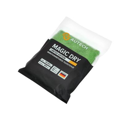 Au-249g MAGIC DRY Микрофибровое полотенце 50*80 см, зелёное, 600гр/м2 для сушки авто