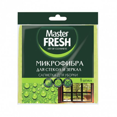 С0008409 Master FRESH МИКРОФИБРА для стекол и зеркал, 1шт. (30*30см)