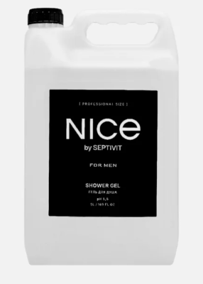 340_5 NICE by SEPTIVIT Мужской Гель для душа, Для ежедневного использования, 5л 1шт/кор.