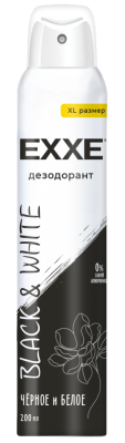 С0008023 EXXE Женский дезодорант Черное и белое Black & White, 200 мл (XL размер)