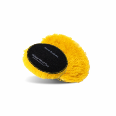 SS265 Shine Systems Yellow Wool Pad - полировальный круг из желтого меха, 130 мм