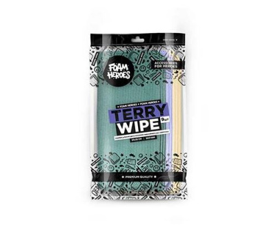 FHA027 Foam Heroes Terry Wipe универсальная двусторонняя микрофибра без оверлока 35х35см (упак 9 шт)