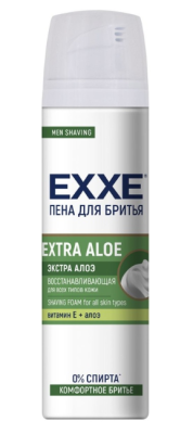 С0008019 EXXE Пена для бритья EXTRA ALOE (восстанавливающая), 200 мл