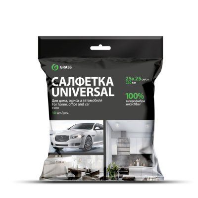 IT-0459 Салфетка микрофибра 220 г/м 25*25 (10шт) УПАК